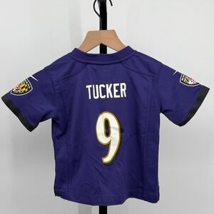 Nike Baltimore Ravens Justin Tucker NFL Jersey Purple Size 4T Gameday